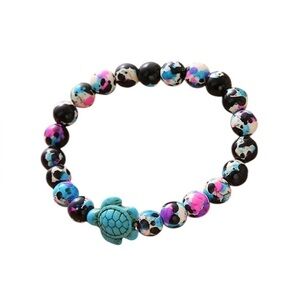 Colorful Beaded Turtle Bracelet